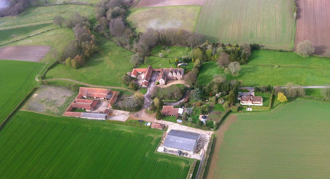 Hempstead Hall & Farm - aerial view