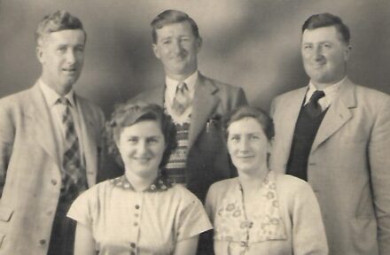 Henry Mack (far left), with his brothers and sisters